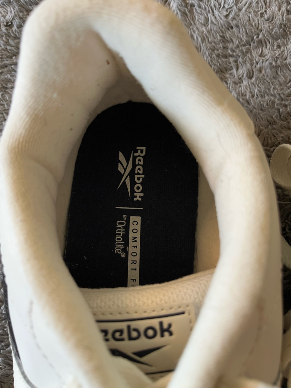 Reebok Men's Cream and Navy Retro Sneakers - Picture 5 of 5
